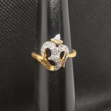 om shape gold ring by S.P. Jewellers