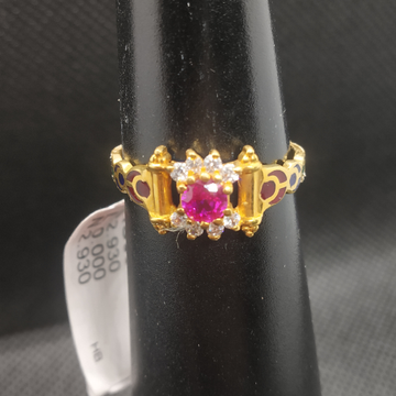 red stone Women ring by S.P. Jewellers