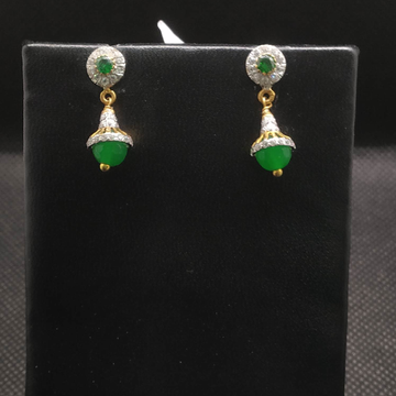 green stone Women earrings by S.P. Jewellers