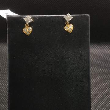 heart shape earrings gold by S.P. Jewellers