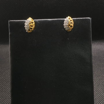 diamond gold earrings by S.P. Jewellers