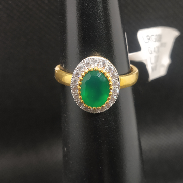 green Women gold ring by S.P. Jewellers