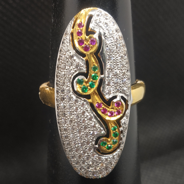 colour diamond gold ring by S.P. Jewellers