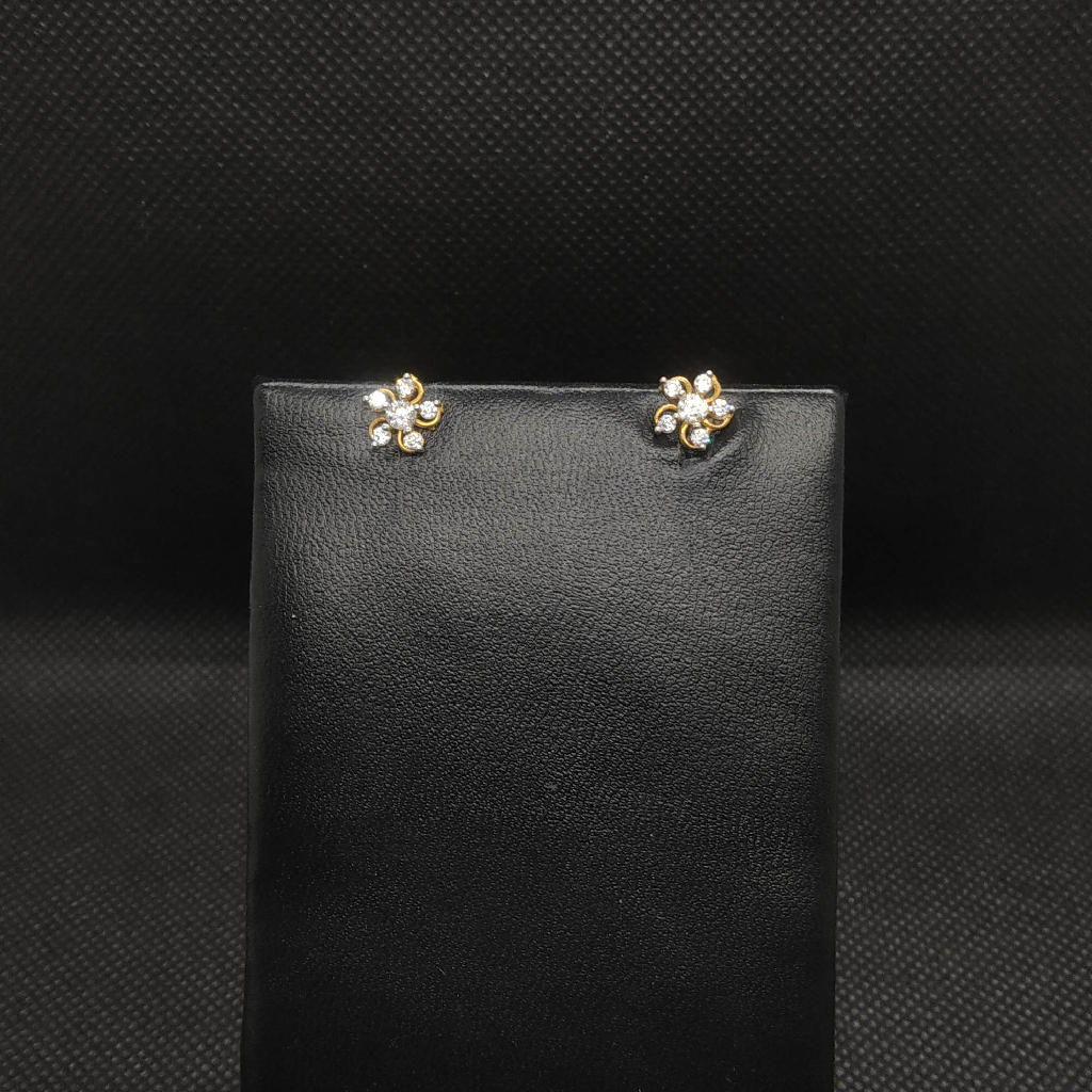 Gold diamond earrings