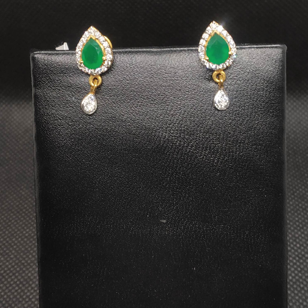 green stone earrings