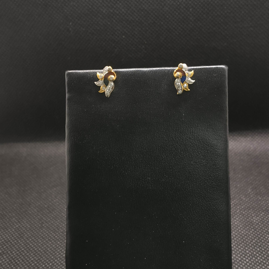 Gold diamond earrings