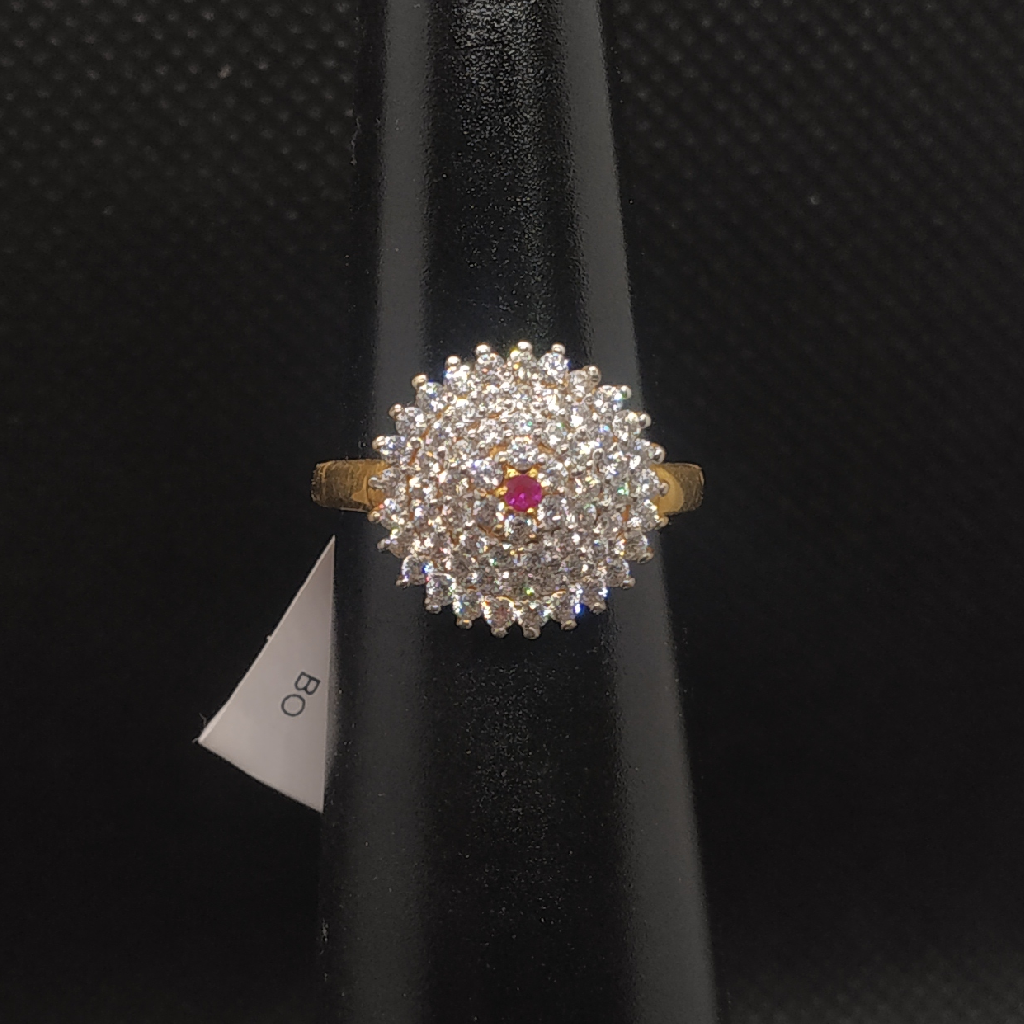 colour diamond gold ring