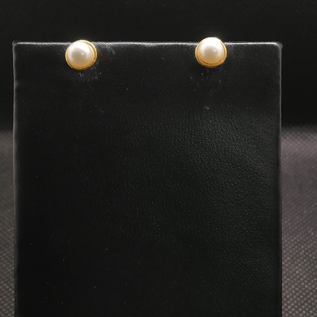 white stone earrings gold